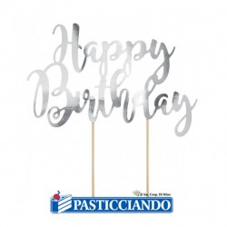  Vendita on-line di Topper Happy Birthday argento GRAZIANO 