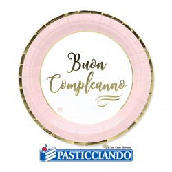 40 Tovaglioli Di Carta Per Compleanno Ragazza, Rosa, 33x33 Cm, Con Scritta 'Happy Birthday', Decorazione Tavola Feste