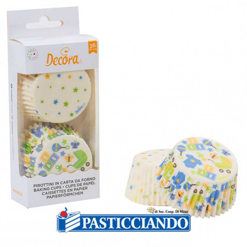 36 Pirottini Per Cupcake Marrone A Pois – Carta Oleata 65 G/mq, Vaso Richiudibile