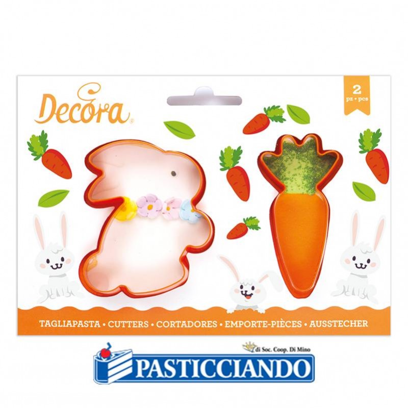 Tagliapasta coniglio e carota Pasqua 2pz - Decora