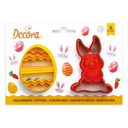 Tagliapasta decorato uovo e coniglio 2pz Decora in vendita online