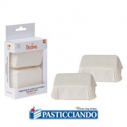 Pirottini plumcake bianchi 36pz Decora in vendita online