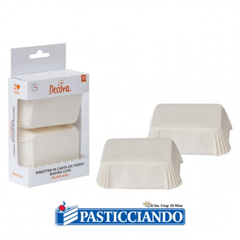 Pirottini plumcake bianchi 36pz - Decora