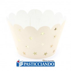  Vendita on-line di Wrappers per cupcake con stelle 6pz  