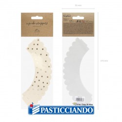 Wrappers per cupcake con stelle 6pz GRAZIANO in vendita online