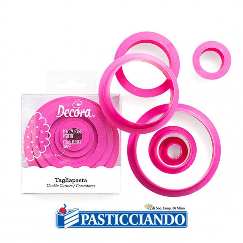 Kit tagliapasta rotondo liscio 6pz - Decora