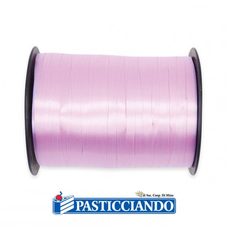 Nastrino in plastica 5 mm x 500 yards Rosa - Big Party