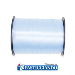 Nastrino in plastica 5 mm x 500 yards Celeste Big Party in vendita online