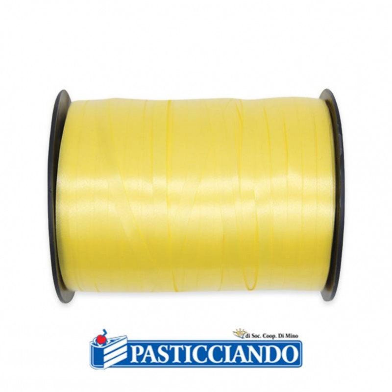 Nastrino in plastica 5 mm x 500 yards Giallo - Big Party