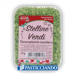  Vendita on-line di Stelline verdi in zucchero 40gr  