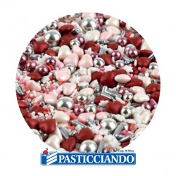  Selling on-line of Granelle di zucchero assortite rosa e argento 100gr Floreal 