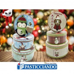 Set 3 scatole natalizie in latta assortite Fruttidoro s.r.l. in vendita online