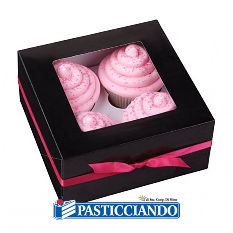 Box dolci nera da personalizzare 3pz - 