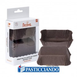  Vendita on-line di Pirottini plumcake marrone 36pz  