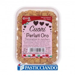  Vendita on-line di Cuoricini dorati perlati 40gr GRAZIANO 