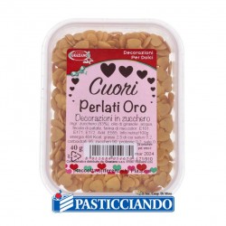 Cuoricini dorati perlati 40gr GRAZIANO in vendita online