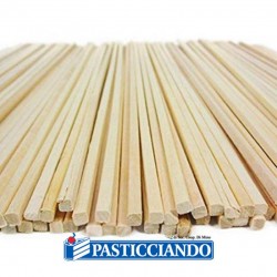 Bastoncini in legno per zucchero filato 10pz GRAZIANO in vendita online