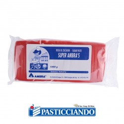 Pasta di zucchero rossa super 1kg Ambra's in vendita online