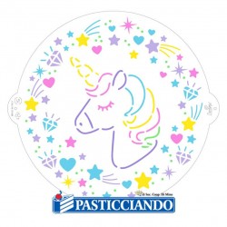  Vendita on-line di Stencil unicorno rotondo d.25 cm  