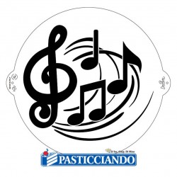 Stencil note musicali d.25cm Decora in vendita online