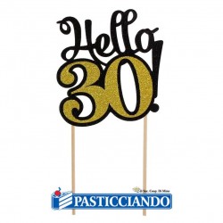 Cake topper 30 anni GRAZIANO in vendita online