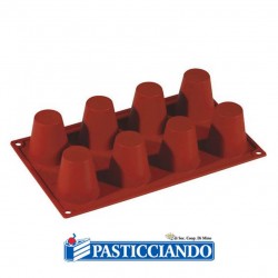  Vendita on-line di Stampo in silicone babà D.5,5 8 cavità FR002 Pavoni 