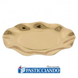  Vendita on-line di Piatti dorati D.21cm 8pz  