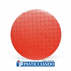 Sottotorta rotondo rosso d.40 h1,2 cm Ambra's in vendita online