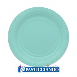  Vendita on-line di Piatti acqua marina biodegradabili 25pz Big Party 
