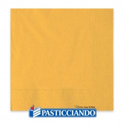 Tovaglioli gialli 33x33cm 40pz Big Party in vendita online