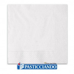  Vendita on-line di Tovaglioli bianchi 33x33cm 40pz  