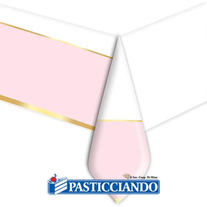 Tovaglia chic rosa oro 140 x 270cm - Big Party