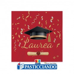  Vendita on-line di Tovaglioli laurea glamour 20pz 25x25 cm Big Party 