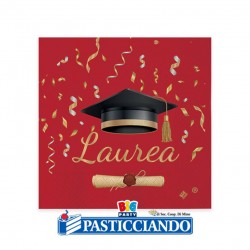  Vendita on-line di Tovaglioli laurea glamour 20pz 25x25 cm  