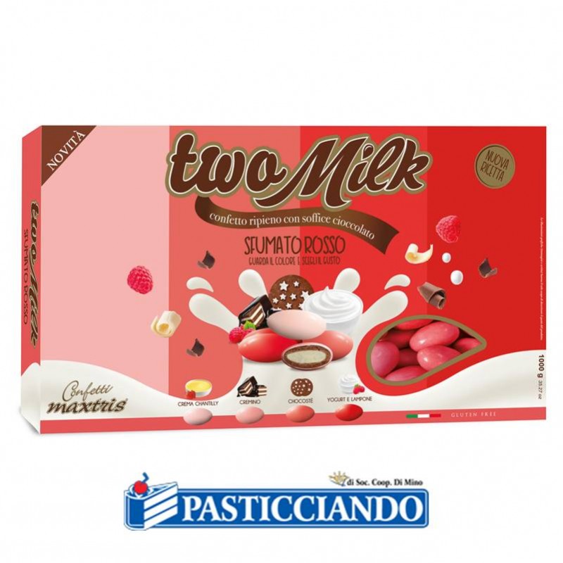 Confetti two milk sfumato rosso 1kg - Maxtris
