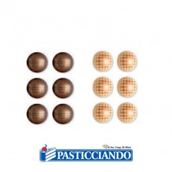  Vendita on-line di Mini sfere di cioccolato decorate 6pz Wafers Farma Decor S.R.L. 
