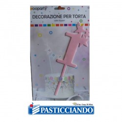 Topper Primo compleanno rosa Fruttidoro s.r.l. in vendita online