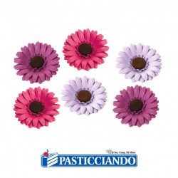 Gerbera in zucchero glicine, viola, fucsia 1pz Decora in vendita online