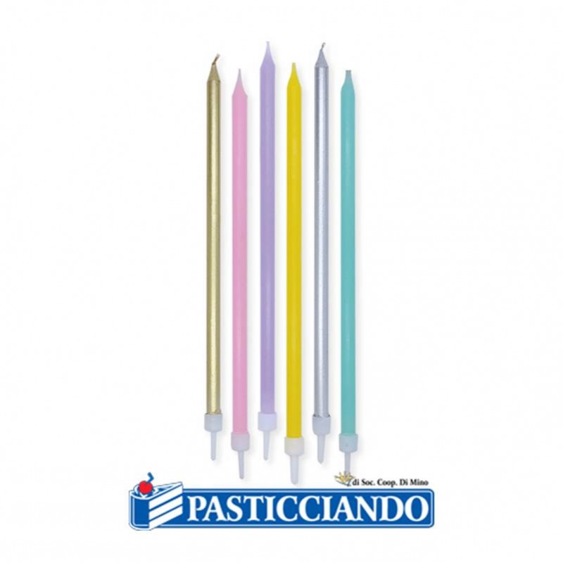 Candele matite Rainbow 6pz - Big Party