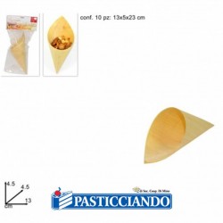Coni in legno di pioppo per confettate o riso 10pz Fruttidoro s.r.l. in vendita online