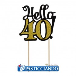  Vendita on-line di Cake topper 40 anni GRAZIANO 