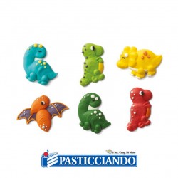  Vendita on-line di Dinosauri in zucchero 6pz Decora 