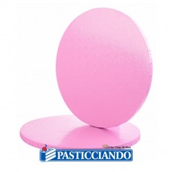 Cakeboard rosa tondo D.40 H1,2 cm Modecor in vendita online