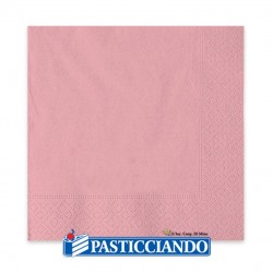 Tovaglioli rosa 33x33cm 40pz Big Party in vendita online