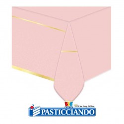  Vendita on-line di Tovaglia plastificata rose e oro  