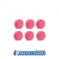 Sfere in cioccolato fuxia 6pz Wafers Farma Decor S.R.L. in vendita online