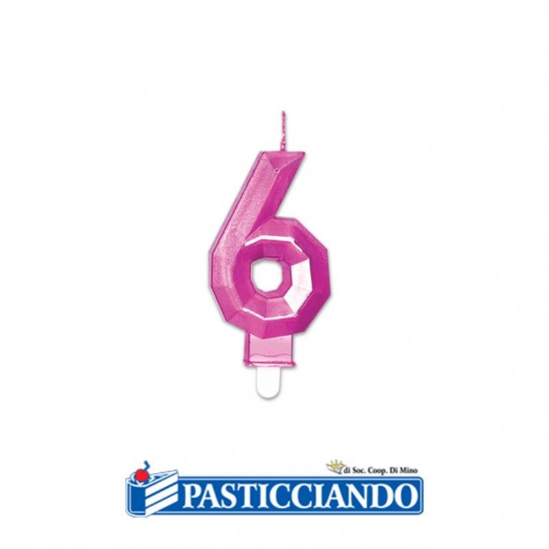 Candelina Prestige Oro Metal 9cm Numero 5