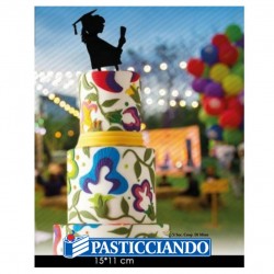Cake Topper Graduate Laureata sagoma Fruttidoro s.r.l. in vendita online