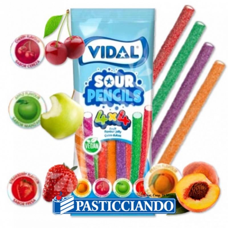 Vidal Sour Pencils Gommosi 4 Gusti 100gr - Vidal