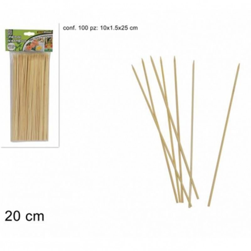 Spiedini bamboo 20cm 100pz - Fruttidoro s.r.l.